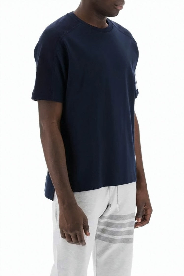 Thom Browne Boxy Navy Short Sleeve T-Shirt