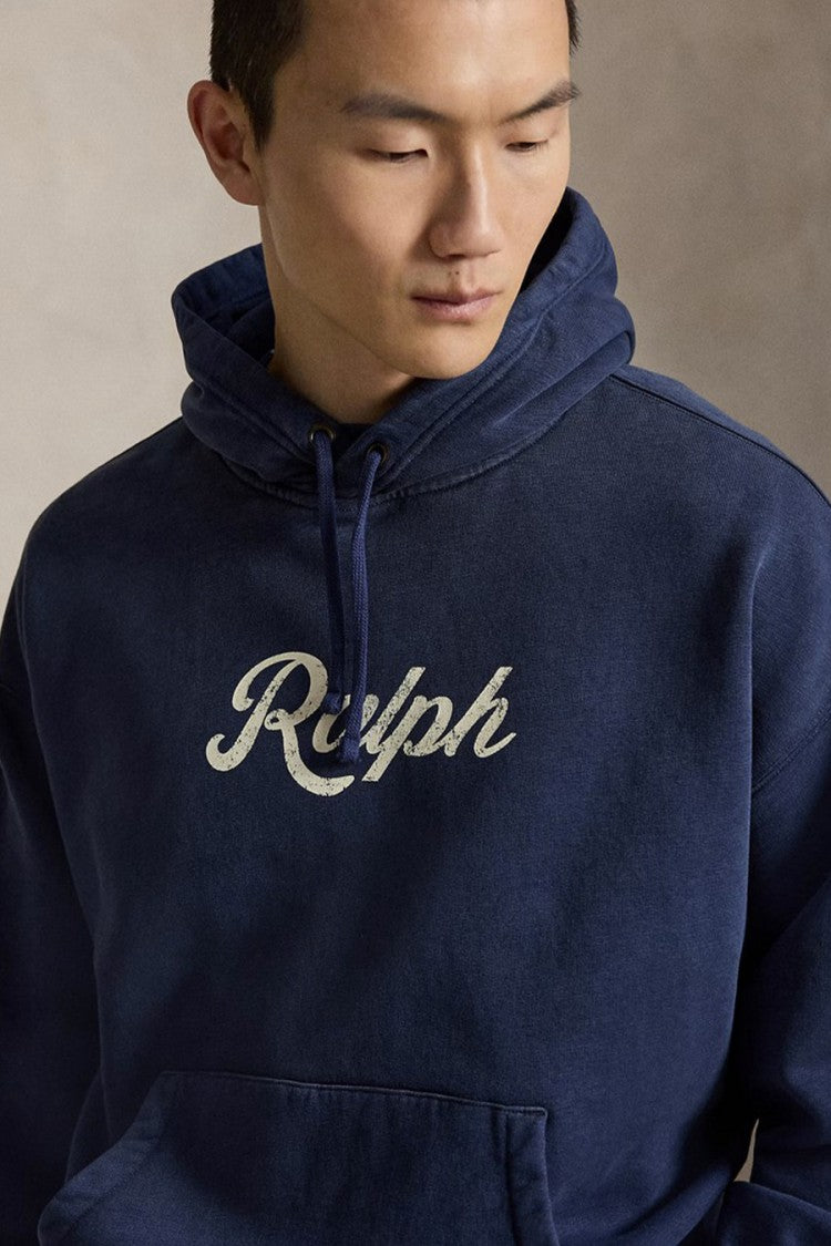 Polo Ralph Lauren Navy Washed Script Pullover Hoodie