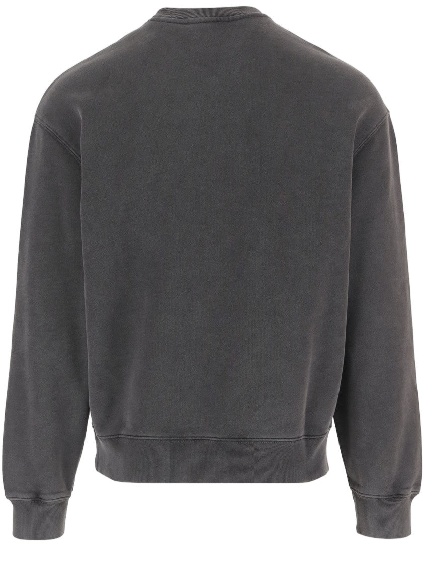 Maison Kitsuné Crew Neck Cotton Sweatshirt With Embroidered Fox Logo