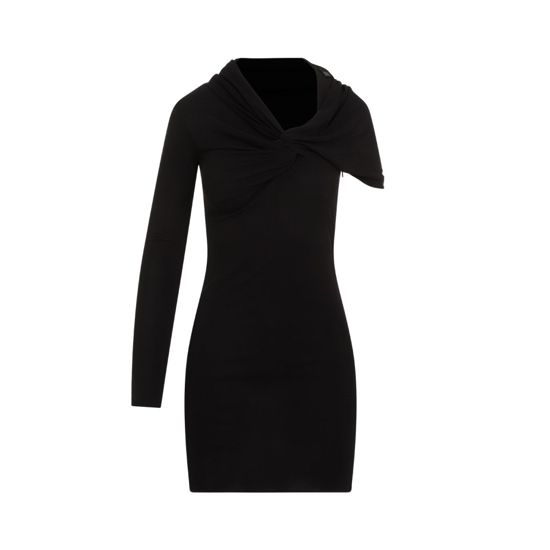 Saint Laurent Black Viscose Mini Dress