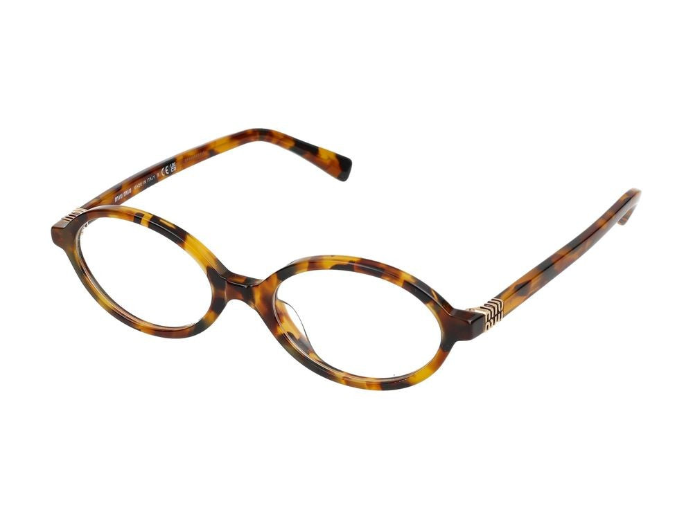 Miu Miu Tortoiseshell Round Acetate Eyeglasses