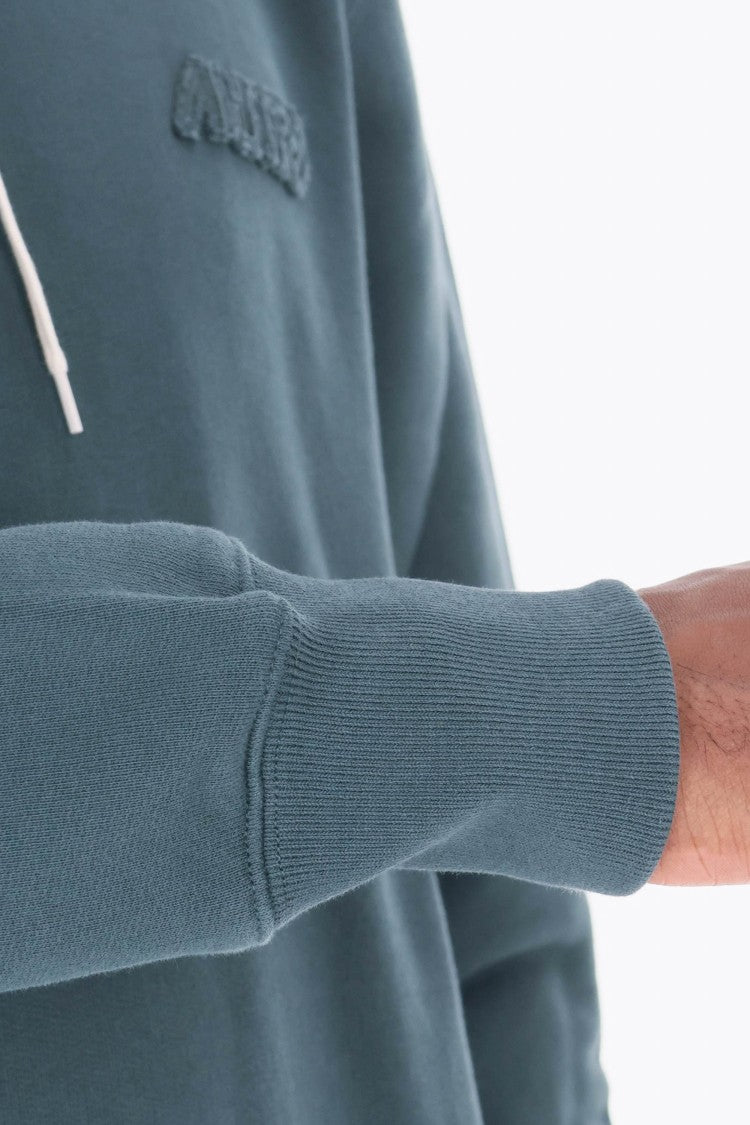 Autry Muted Blue-Green Hooded Sweatshirt With Embroidered Logo