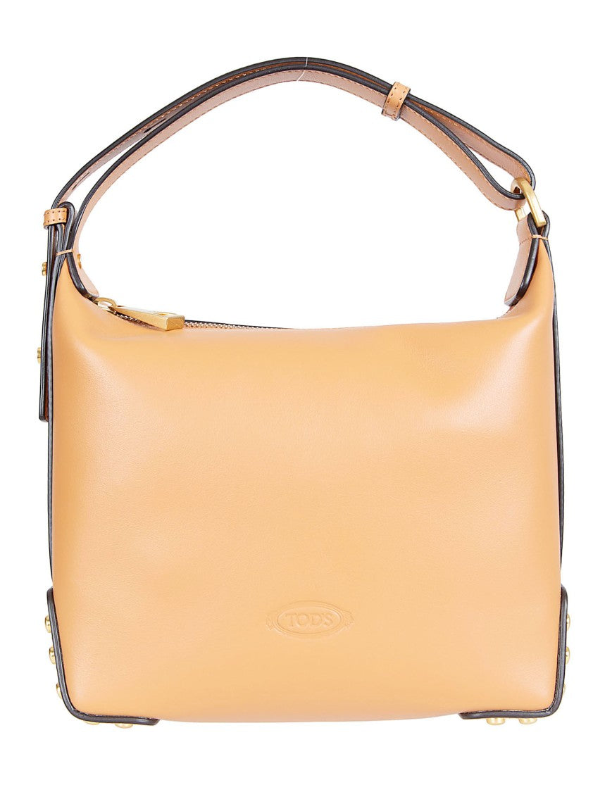 Tod's Smooth Calfskin Leather Rectangular Bag With Adjustable Handle