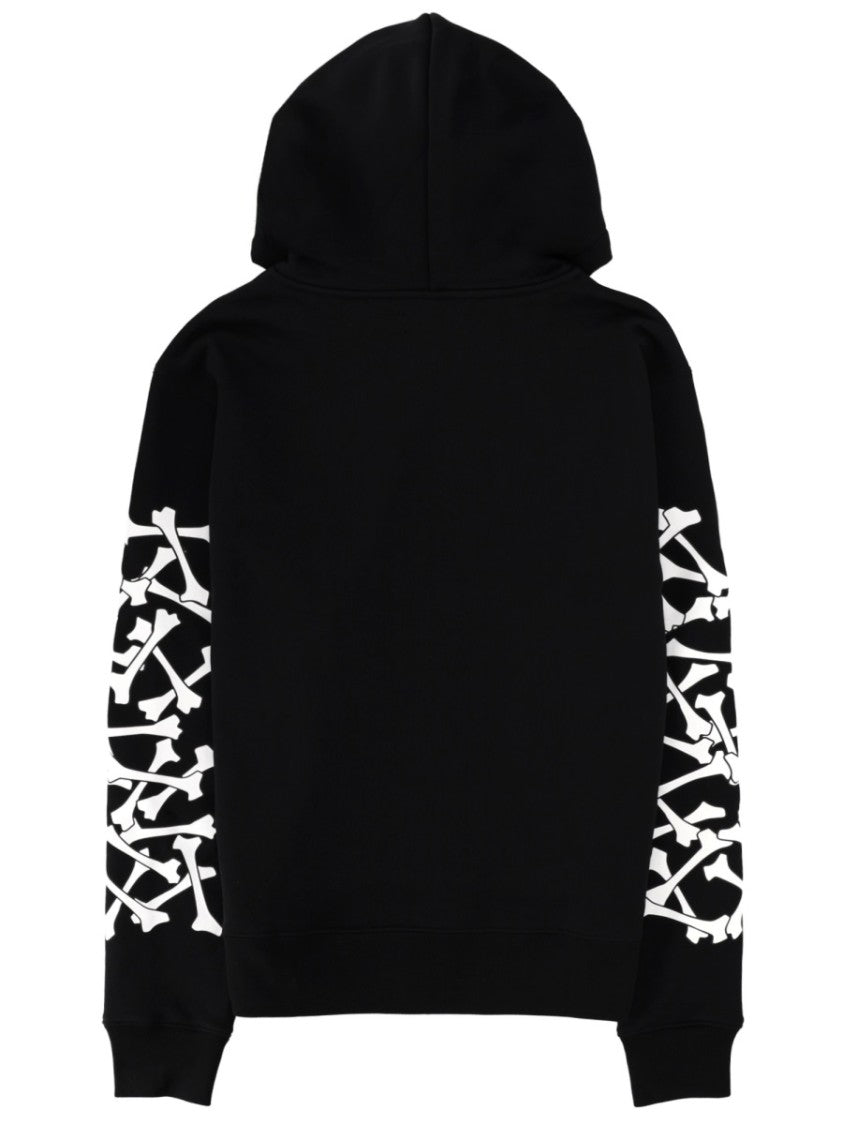 Amiri Black Bones Stacked Graphic Cotton Hoodie