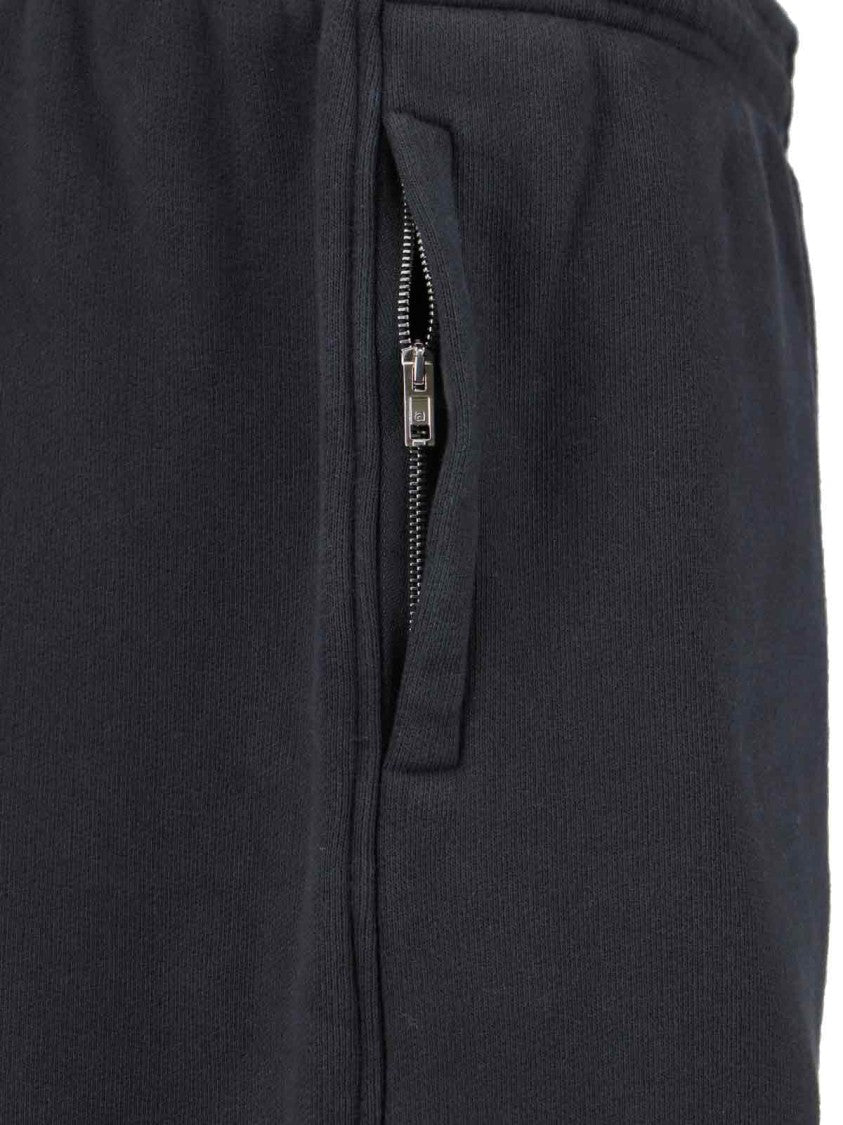 Alexander Wang High-Waisted Black Cotton Sweatpants With Logo Embroidery