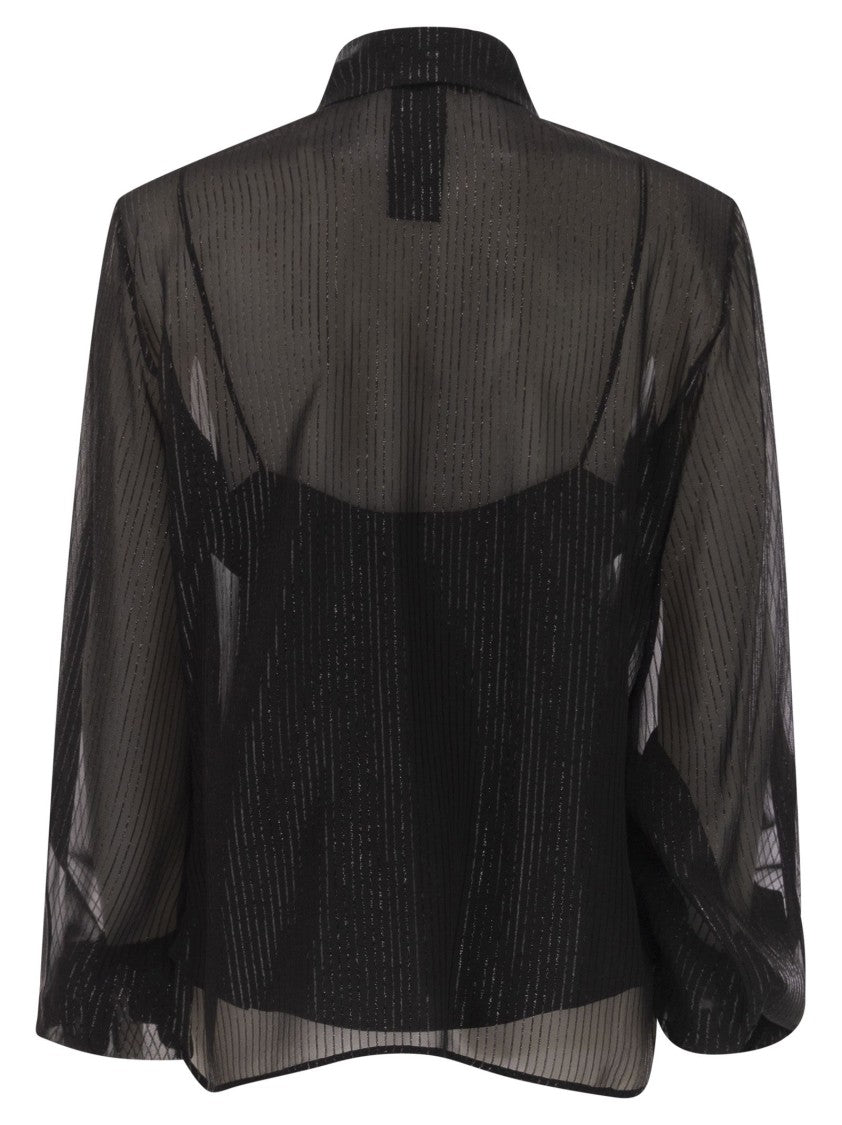 Max Mara Scafati - Striped Silk Chiffon Blouse