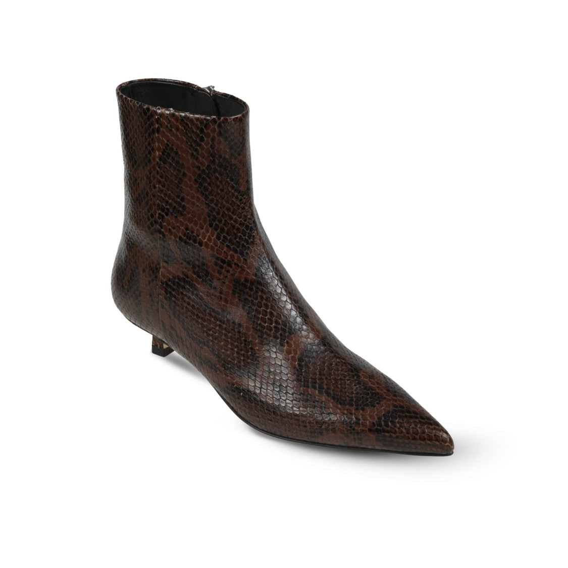 Aeydē Sofie Snake-Print Ankle Boots