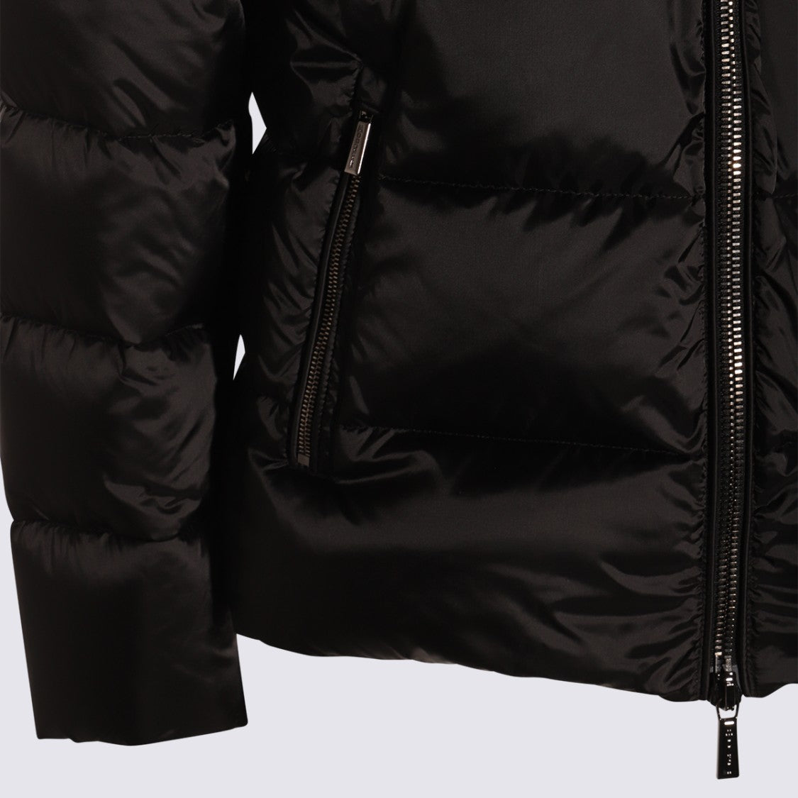 Moorer Brown Puffer Jacket With High Collar And Detachable Hood