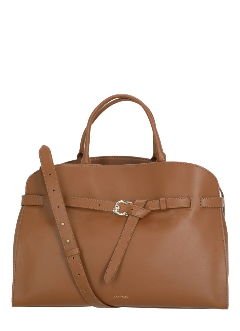 Coccinelle Coccinelle Large Leather Shoulder Bag With Structured Silhouette