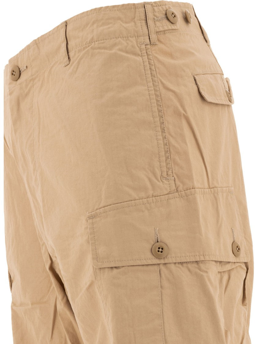 Beams Plus Utility Cargo Trousers In Durable Ripstop Cotton