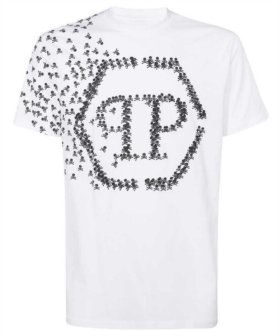 Philipp Plein White Skull Print T-Shirt