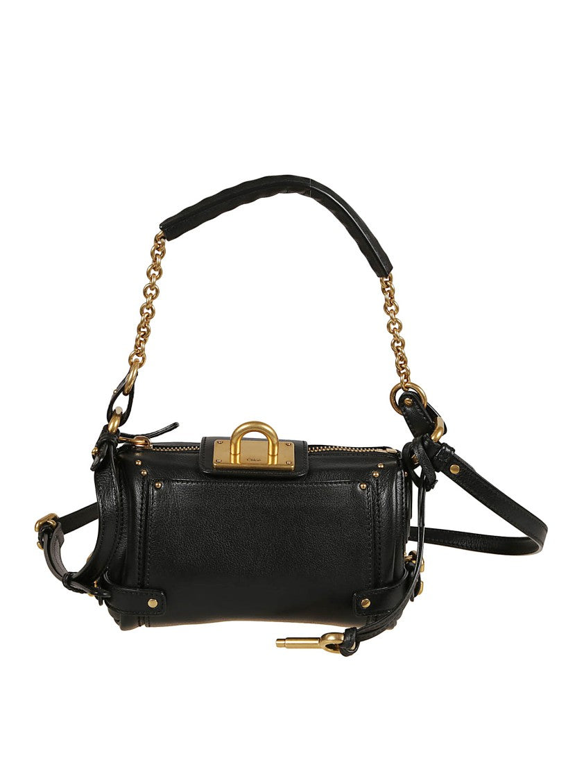 Chloé Paddington Small Chain Bag In Grained Buffalo Leather