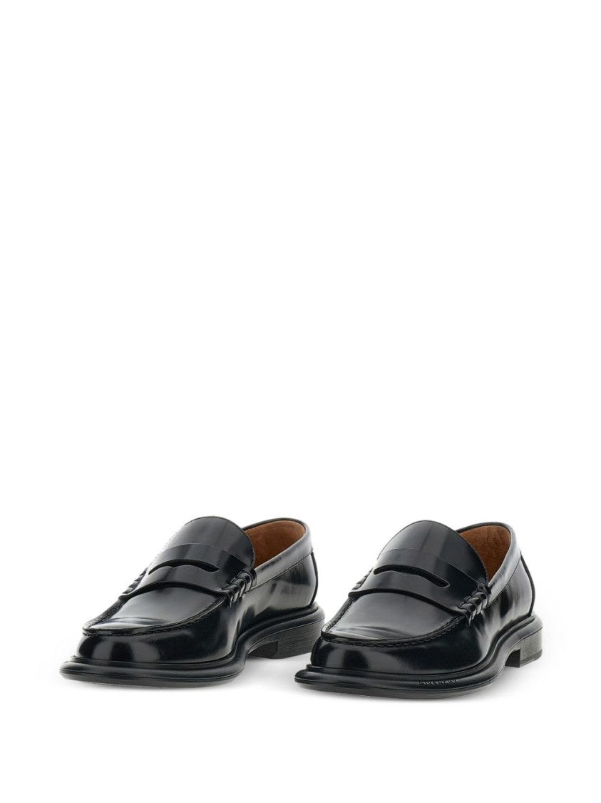 Givenchy Black Leather Penny Loafer Flats