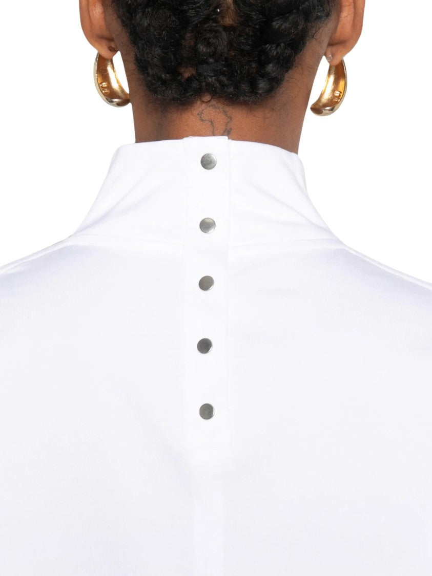 Alaïa White Cotton Asymmetric Top