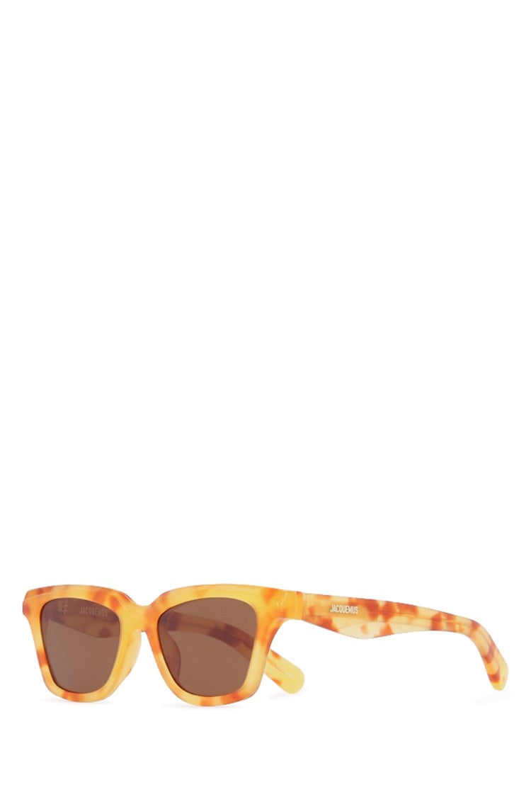 Jacquemus Square Tortoiseshell Sunglasses With Tinted Lenses