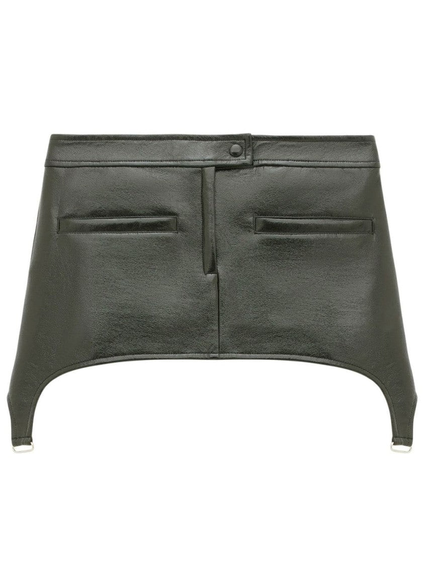 Courrèges Vinyl Suspenders Mini Skirt