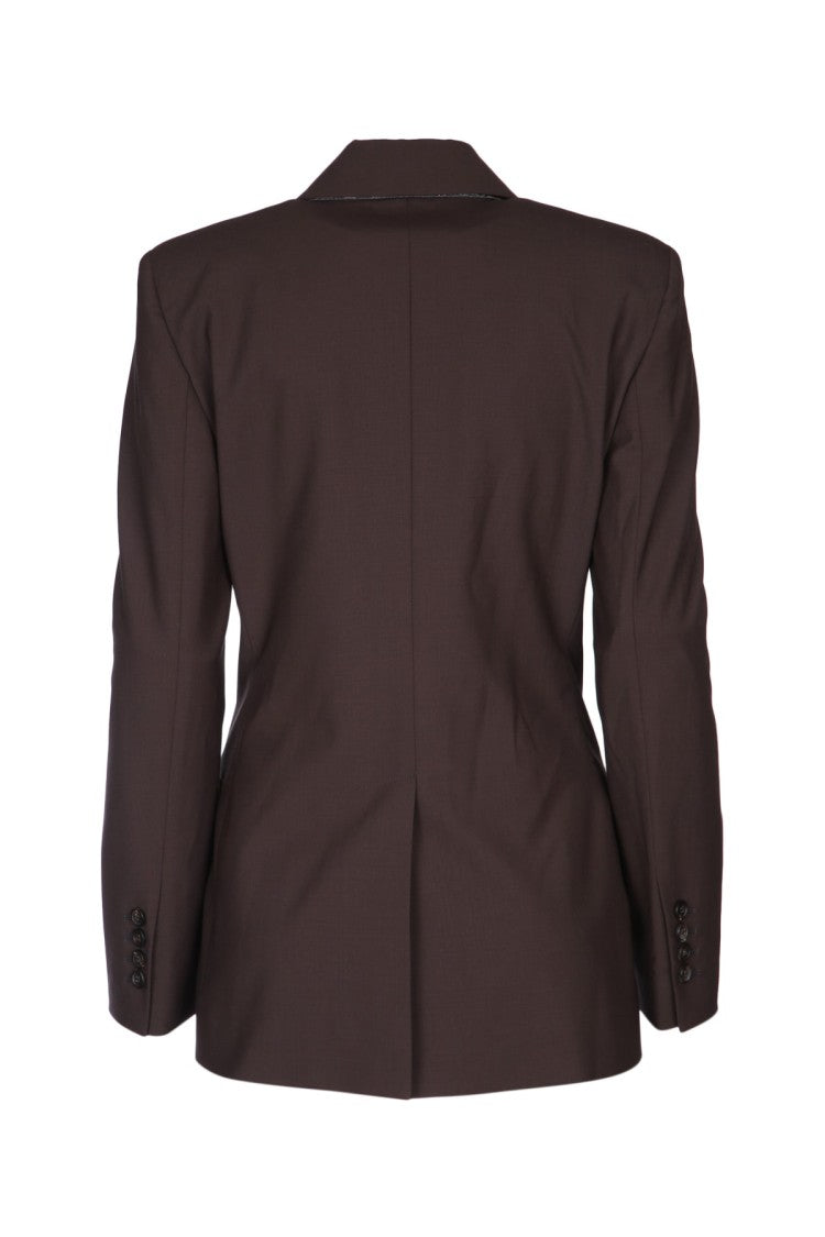 Brunello Cucinelli Double-Breasted Tailored Jacket With Structured Silhouette