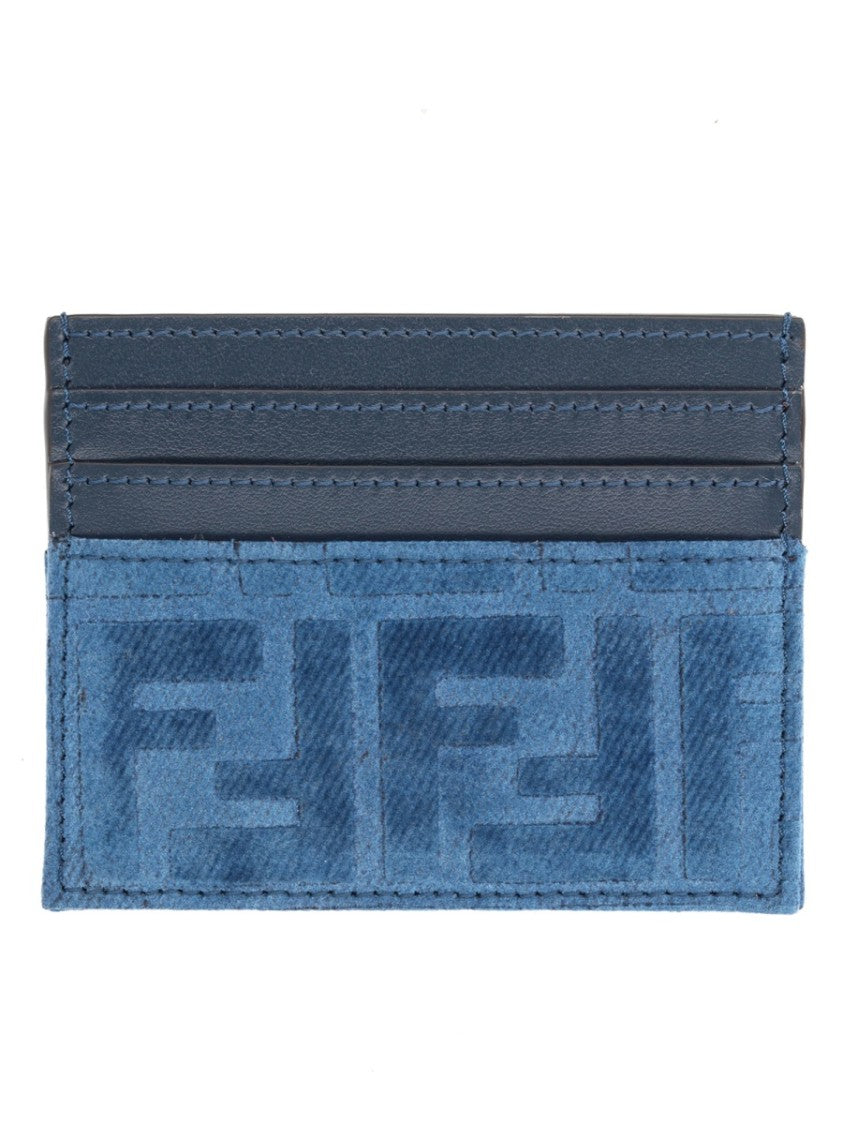 Fendi Ff Diamonds Geometric Fabric Card Holder