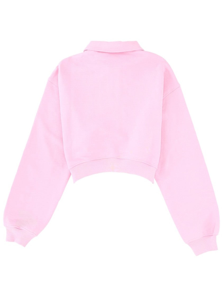 Msgm Follow The Rabbit Embropped Zip Sweatshirt