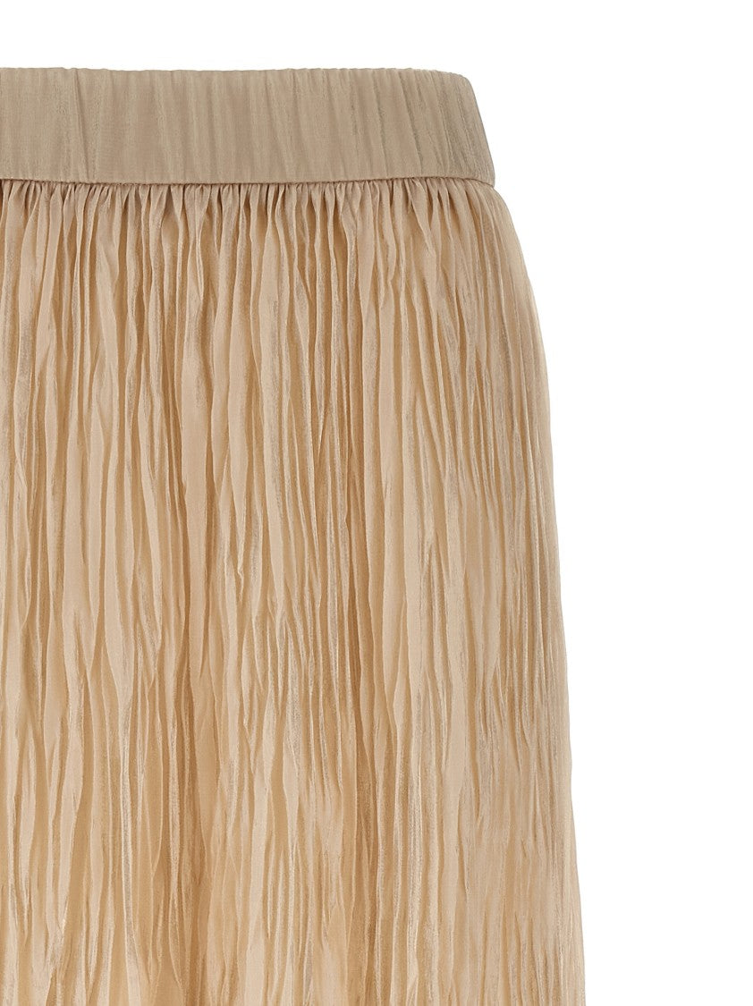 Peserico Long Tie-Dye Pleated Skirt