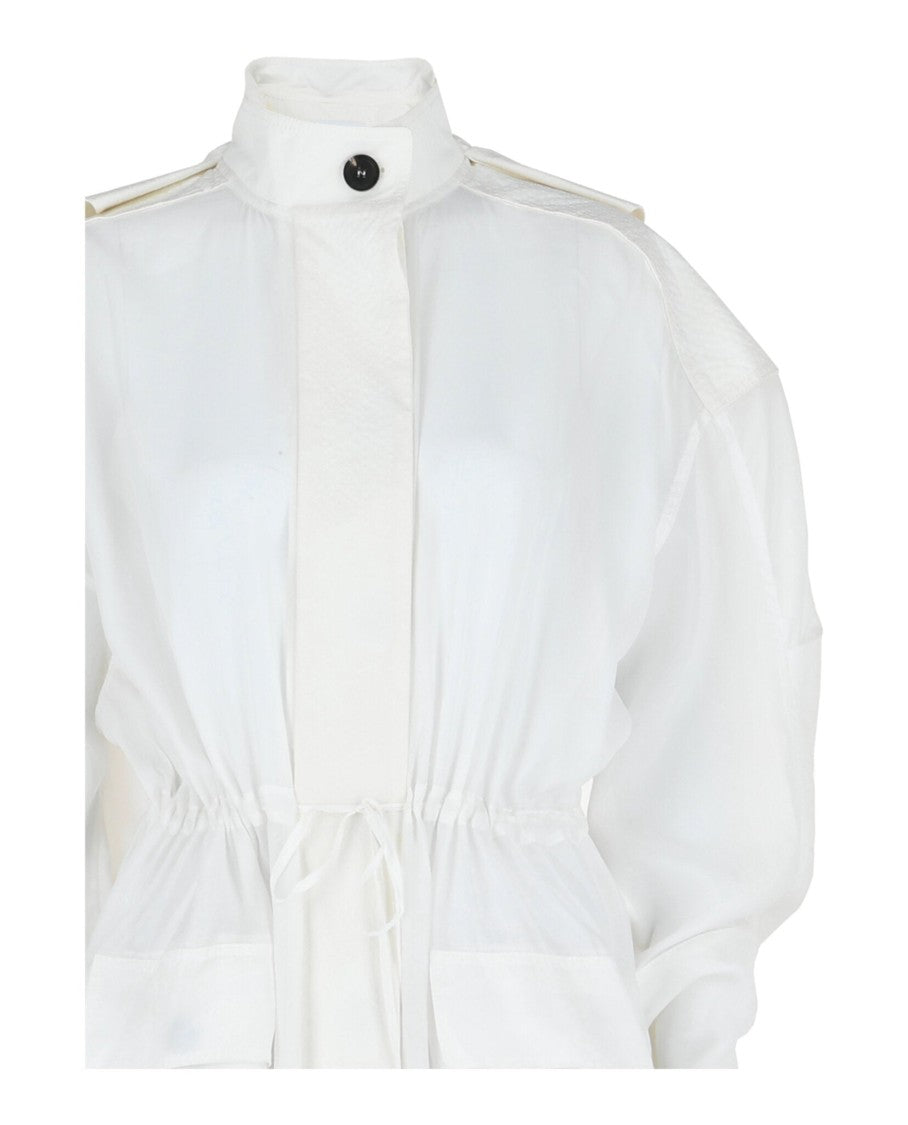 Ferragamo Long-Sleeved Hooded Trench Coat