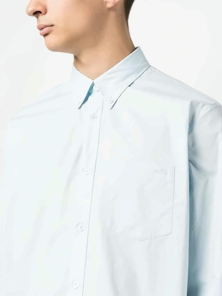 A.P.C. Long-Sleeve Cotton Shirt With Button-Down Collar And Versatile Design