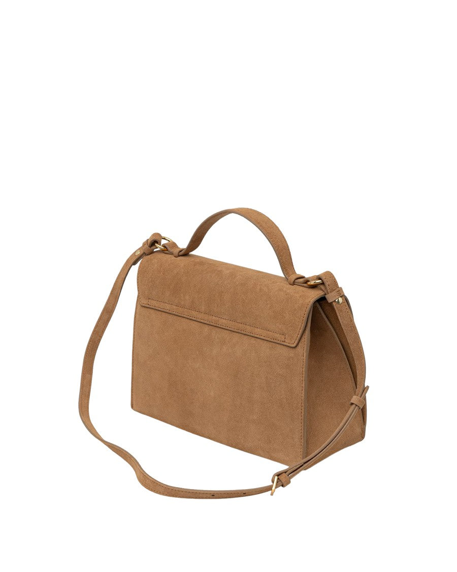 Patrizia Pepe Beige Suede Crossbody Bag