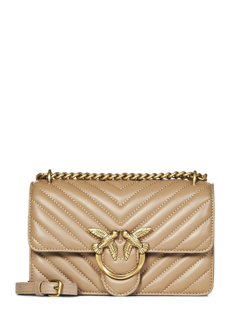 Pinko Chevron-Quilted Mini Love Bag With Logo Buckle