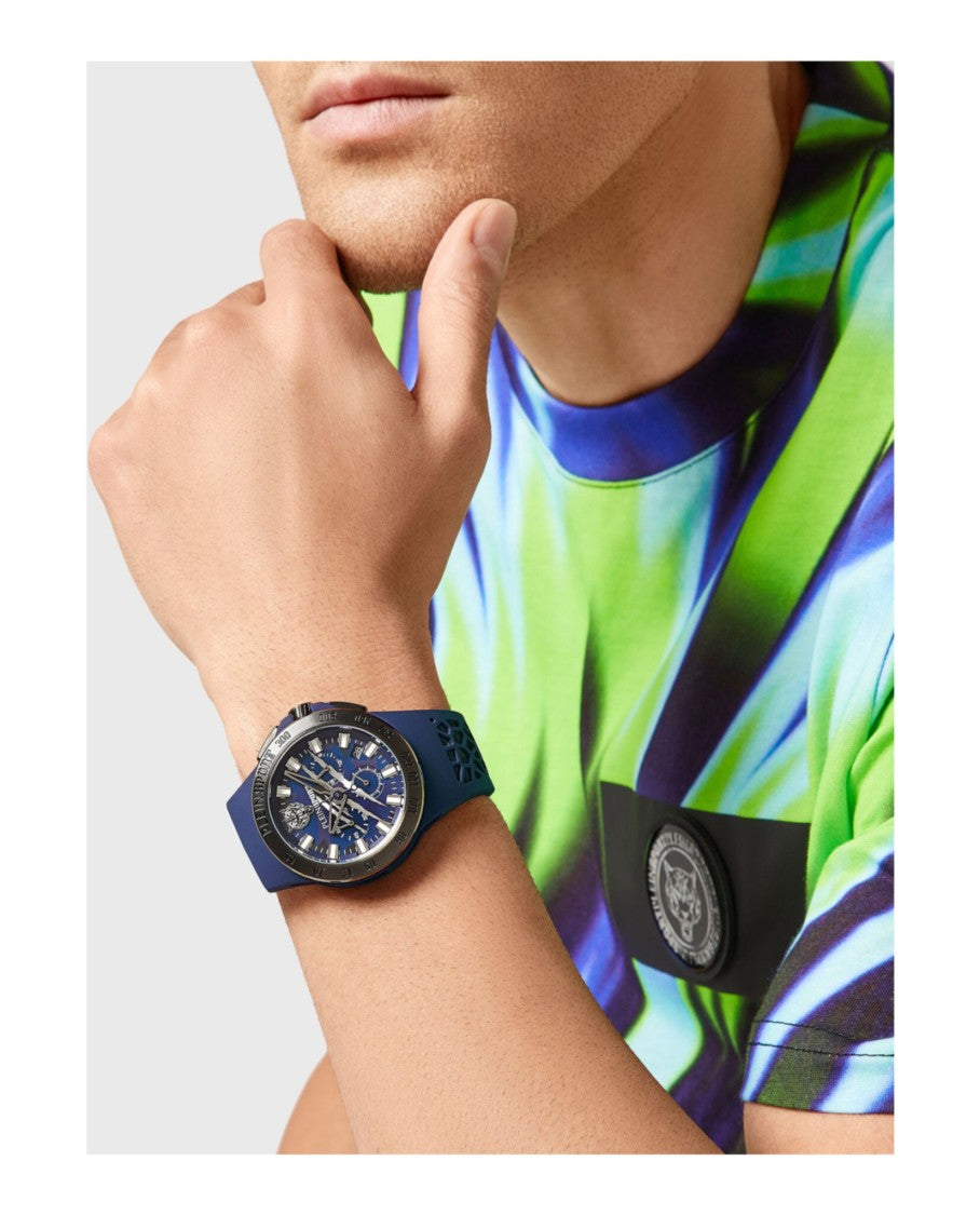 Plein Sport Chronograph Date Quartz Watch With Camo Guilloche Dial