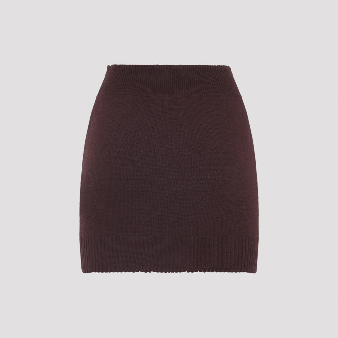 Chloé Burgundy Wool And Cashmere Mini Skirt
