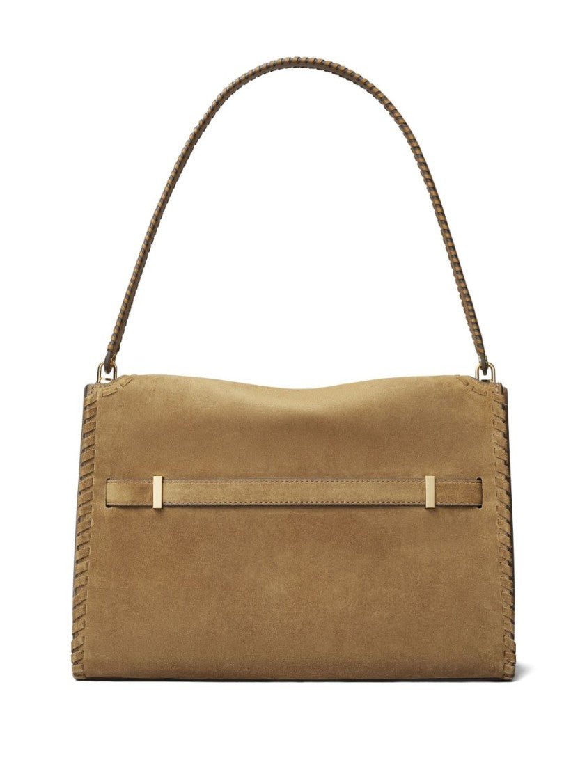 Tory Burch Rectangular Brown Calf Leather Shoulder Bag
