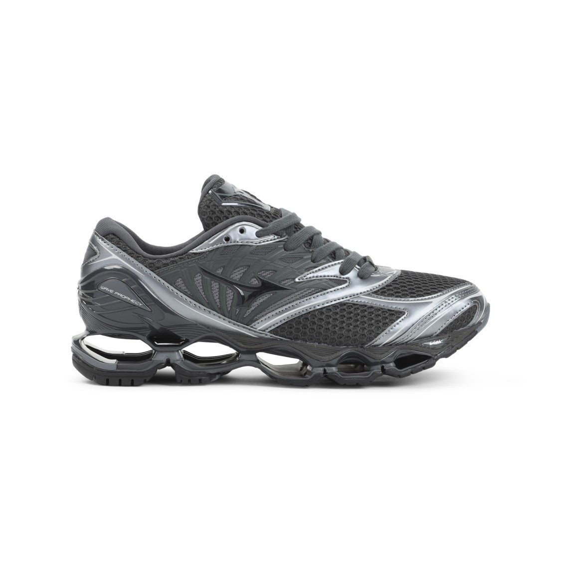 Mizuno Grey Leather Wave Prophecy Ls Sport Sneakers