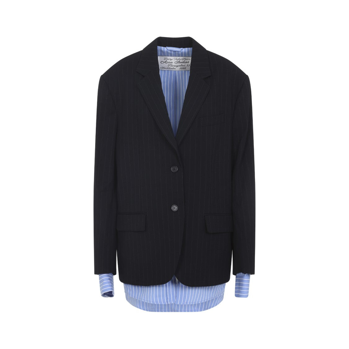 Acne Studios Navy Blue Viscose Blazer