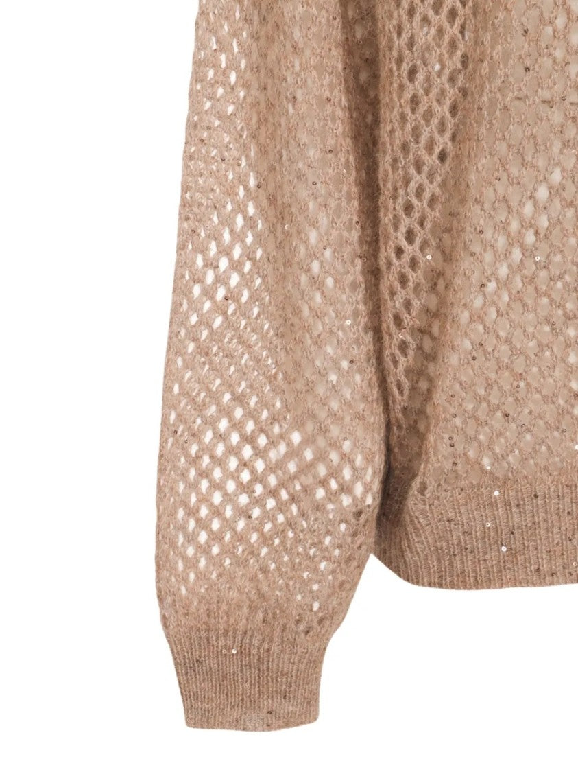Brunello Cucinelli Lightweight Knit Sweater With Shimmer Details