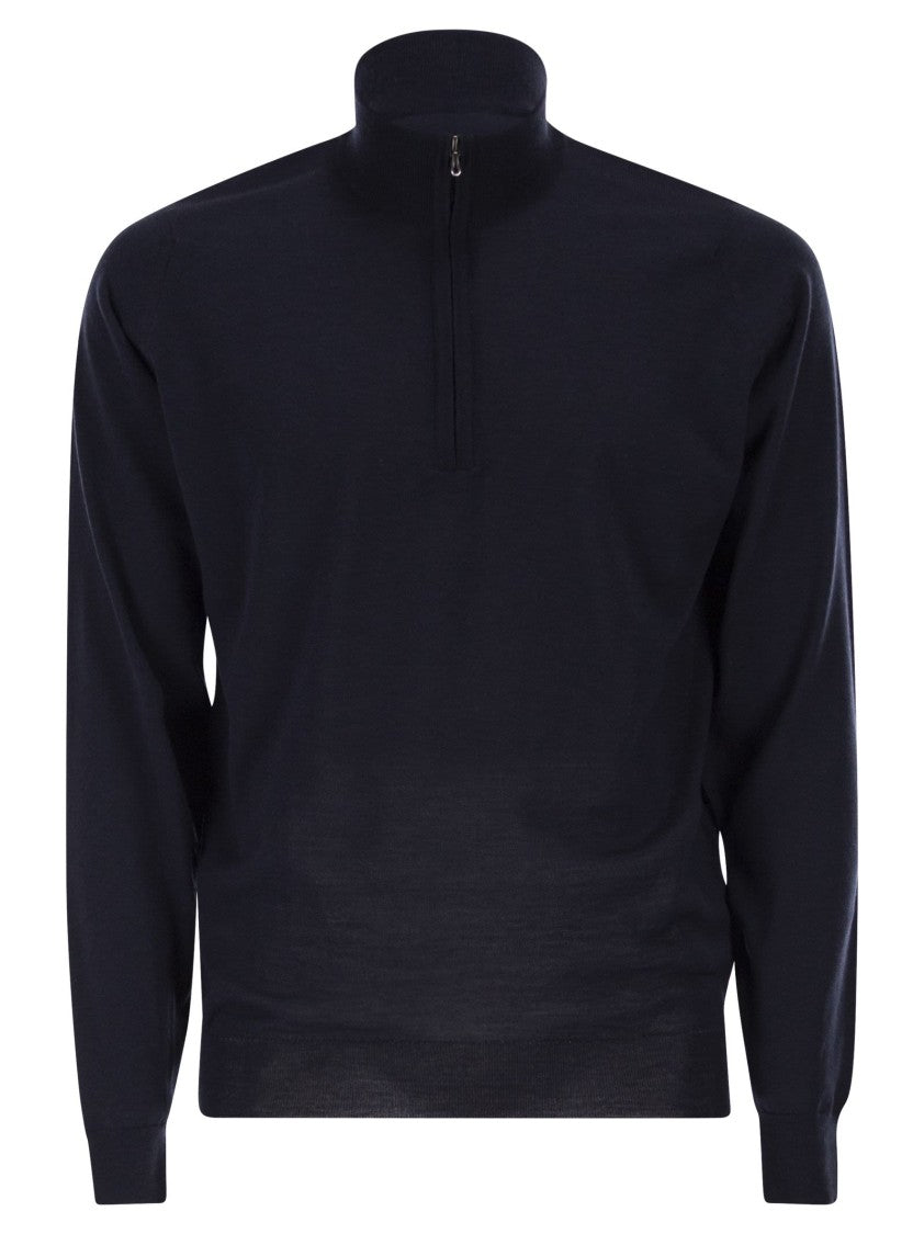 John Smedley Barrow - High-Neck Jumper With Half Zip