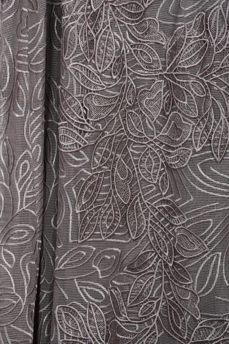 Alberta Ferretti Embroidered Long Dress - Grey