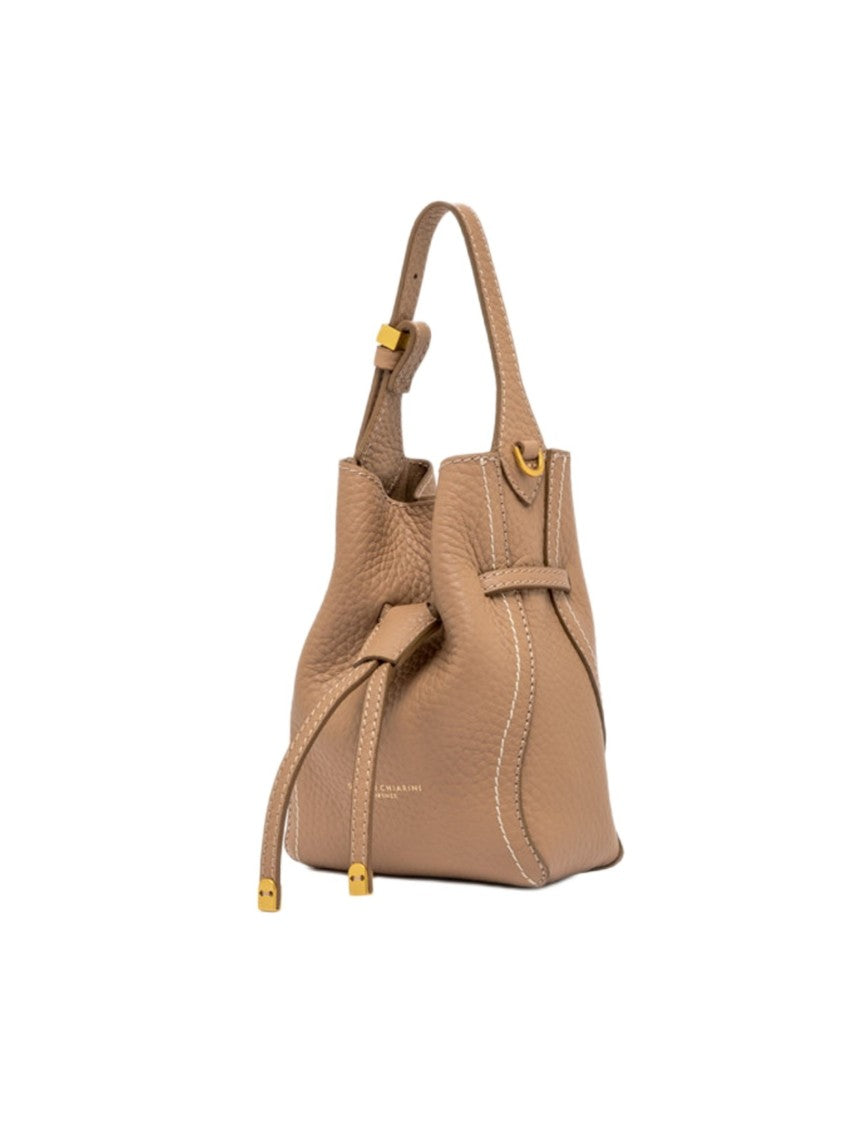 Gianni Chiarini Soft Textured Leather Bag With Iconic Metal Details