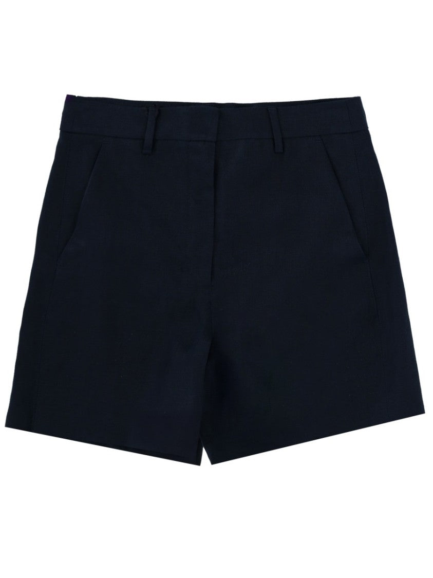 Max Mara Party Tailored Structured Linen Shorts