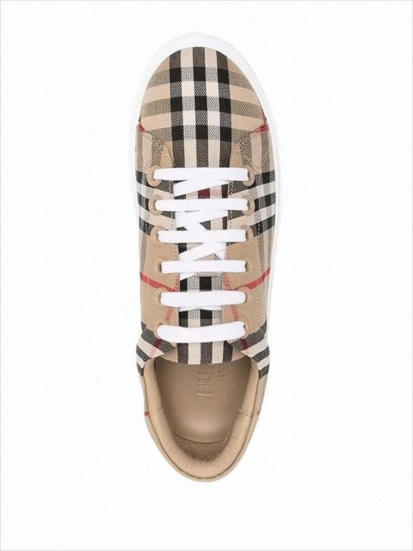 Burberry Check Pattern Low-Top Sneakers