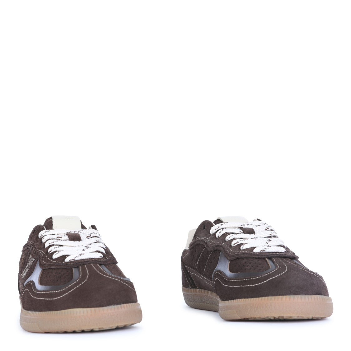Alohas Brown Suede Leather Lace-Up Sneakers