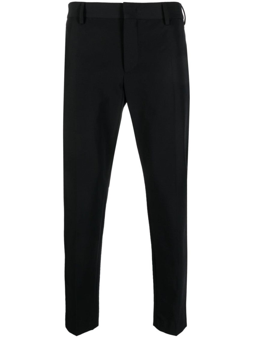 Pt Torino Tailored Black Trousers With Discreet Pockets