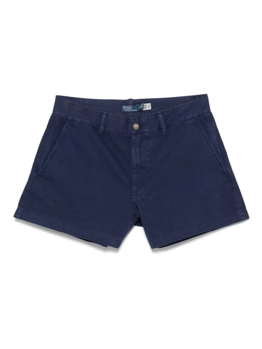 Polo Ralph Lauren Tailored Blue Cotton Shorts With Classic Design