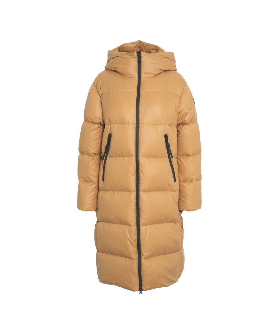 Peuterey Long Puffer Jacket With Protective Hood