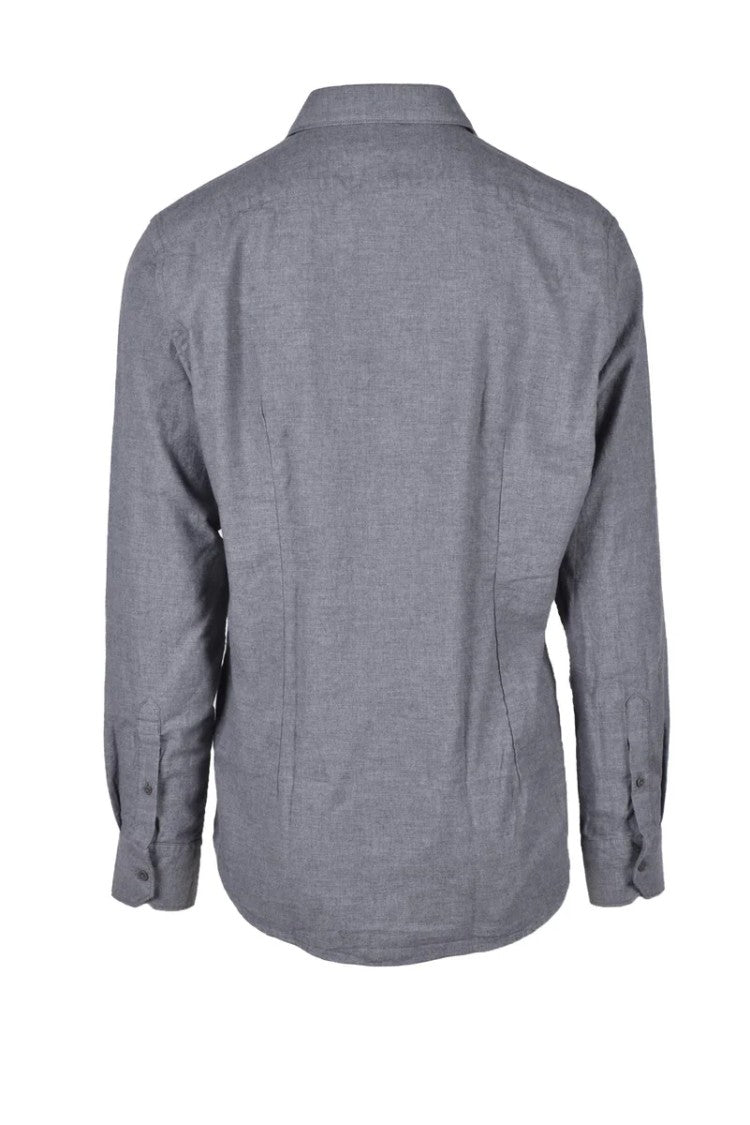 Ognunolasua Grey Textured Cotton Shirt