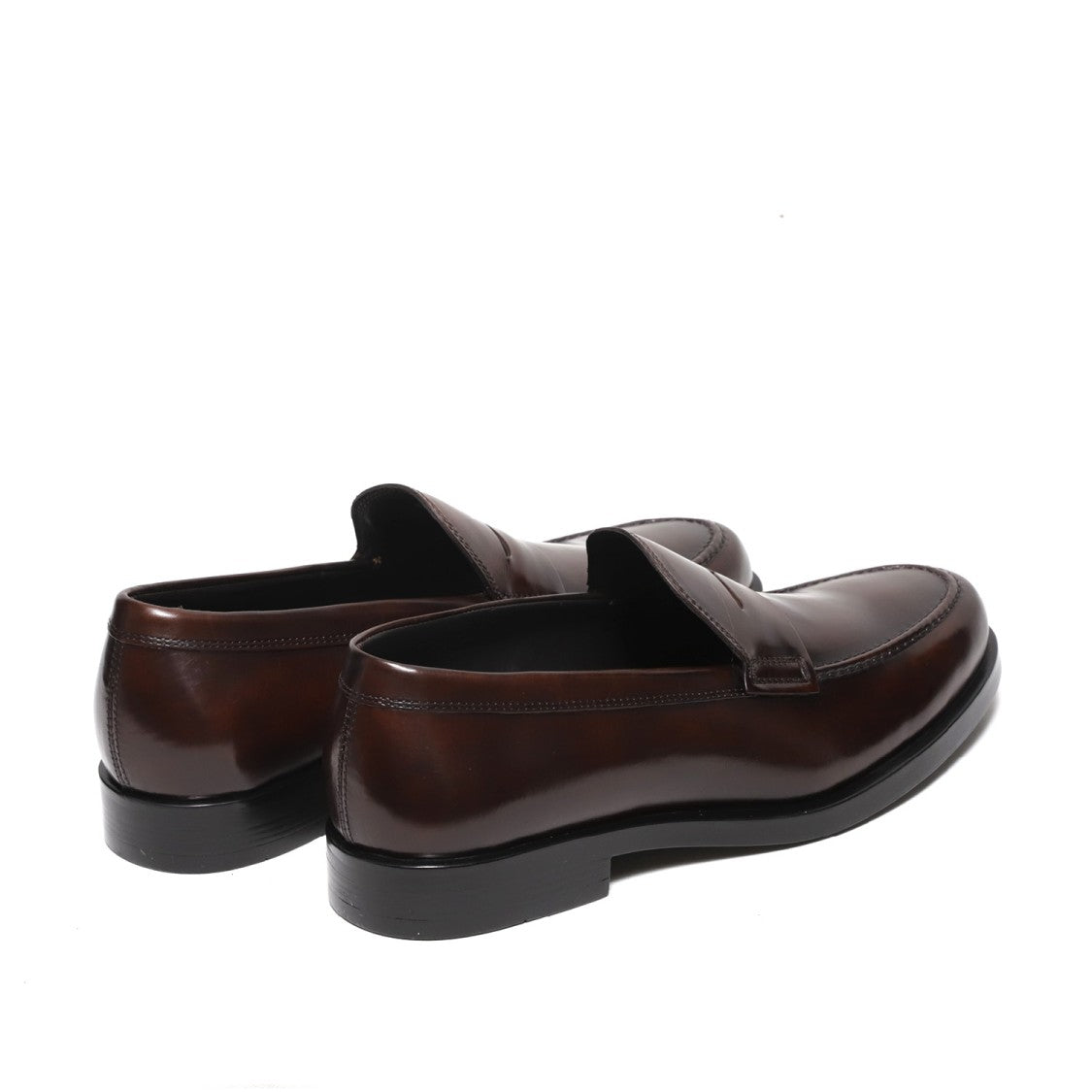 Rossano Bisconti Moccasin With Mask In Soft Antiqued Brown Leather