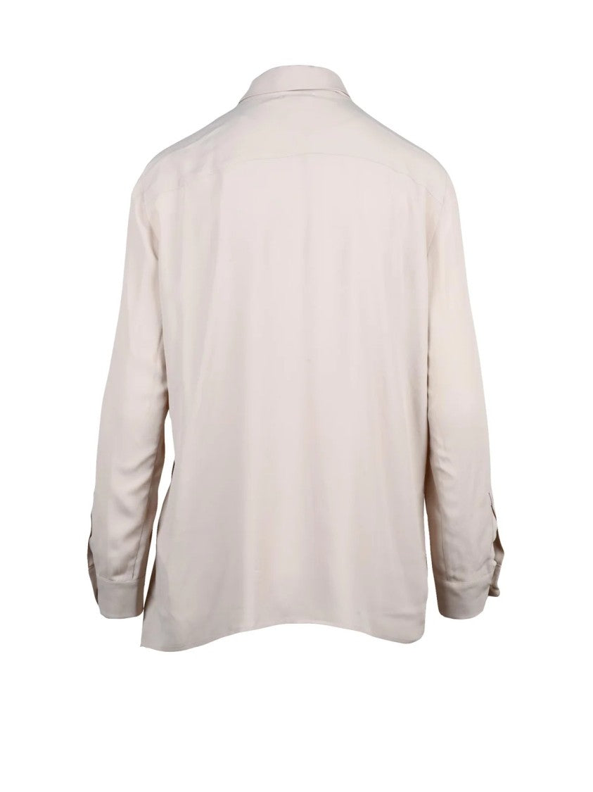 Marella Cabiria Silk-Blend Shirt With Distinctive Nektie Detail