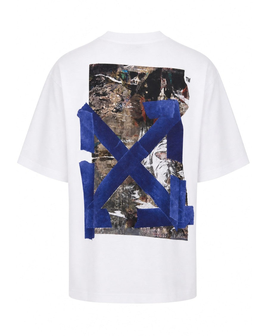 Off-White White Cotton Printed Oversized T-Shirt