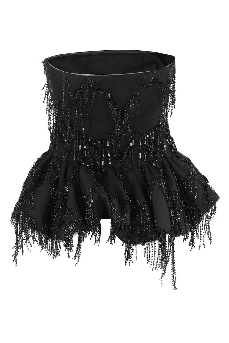 Rotate Sequins Bubble Top