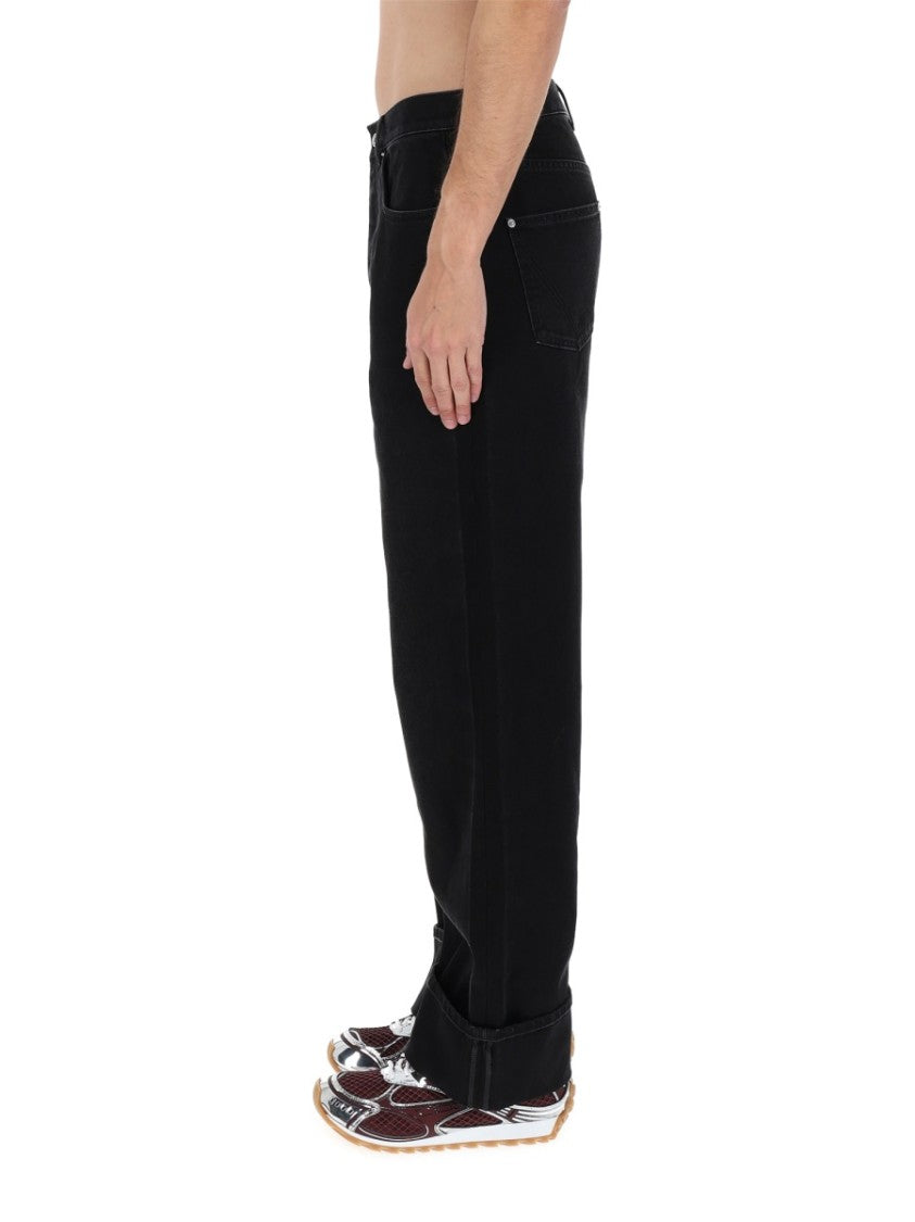 Bottega Veneta Wide-Fit Jeans With Folded Hem Detail