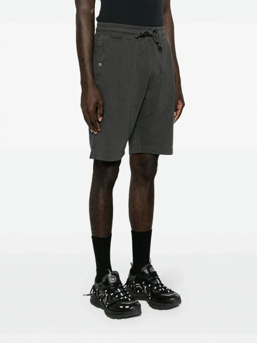 Stone Island Relaxed Fit Grey Cotton Shorts